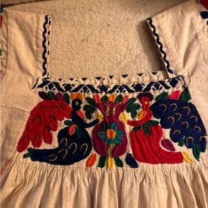 Authentic Vintage colorful hand embroidered in Mexico short sleeve shirt
